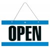 Open Close Door Sign w Chain 75x150mm EA