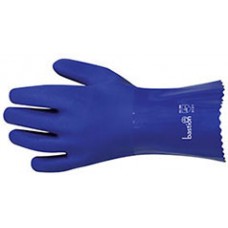 Bastion L Blue DD PVC Gloves 30cm Cotton Lined PK 12