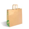 Biopak Medium Flat Handle Kraft Bag 320x340x140mm CT 200