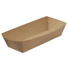 Food Tray Hot Dog Brown Kraft 220x100x50mm CT 500