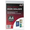 Deflecto A4 Portrait Wall Mounted Sign Holder Clear EA