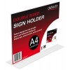 Deflecto A4 Landscape Dbl Sided Sign Holder Clear EA