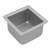 Silver Anodised Square Cake Pan 10x7.5cm EA