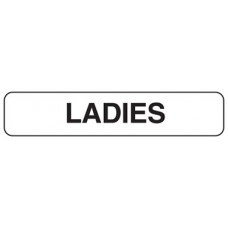 Sign Ladies Decal 200x50mm Adhesive PK 4