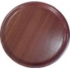 Tray Wood Round 330mm Mahogany (EA)