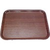 Tray Wood 510x380mm Mahogany Non Slip